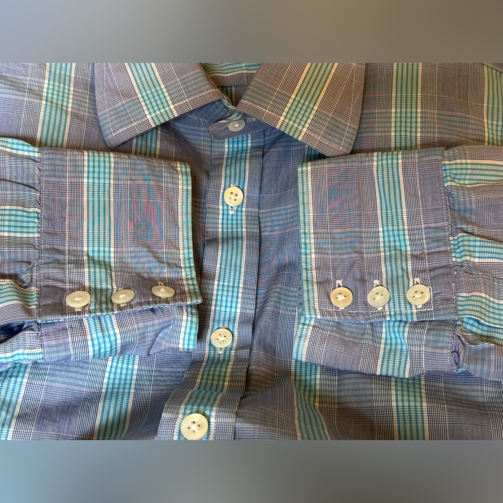 Turnbull & Asser Multi Color Check Pattern Men’s … - image 2